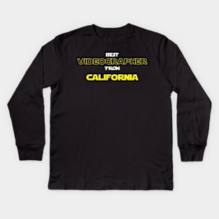 Best Videographer from California Kids Long Sleeve T-Shirt